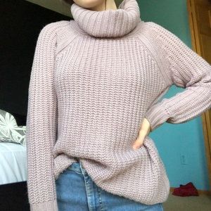 Lavender oversized knit sweater